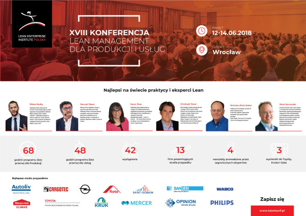 Zapowiedź XVIII Konferencja Lean Management Wrocław