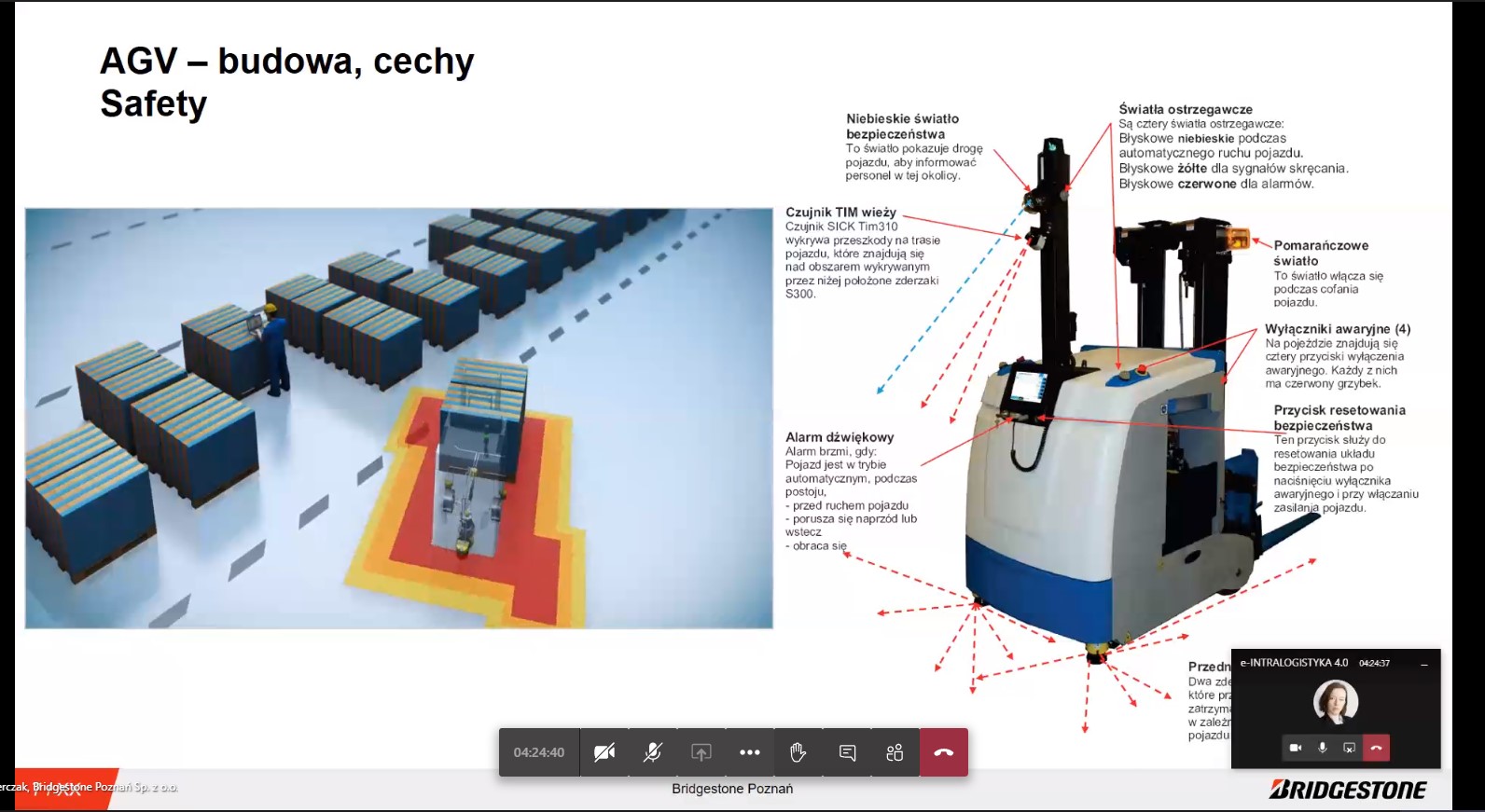 Bezpieczeństwo wózków AGV z widłami